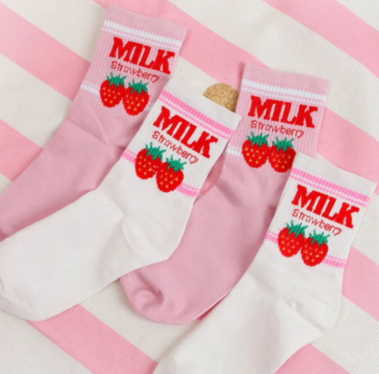 Strawberry Milk Socks