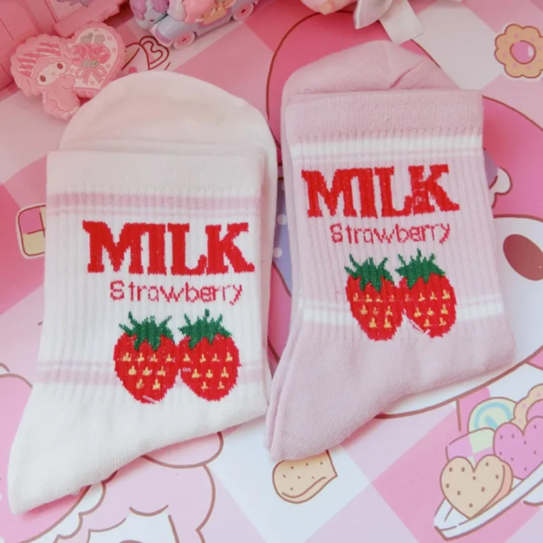 Strawberry Milk Socks