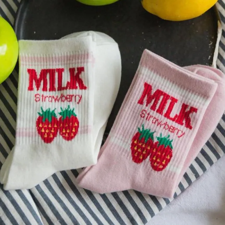 Strawberry Milk Socks