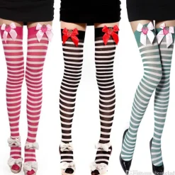 Strawberry Striped Stockings