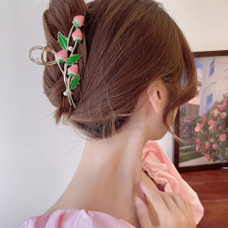 Strawberry Vine Hair Claw Clip