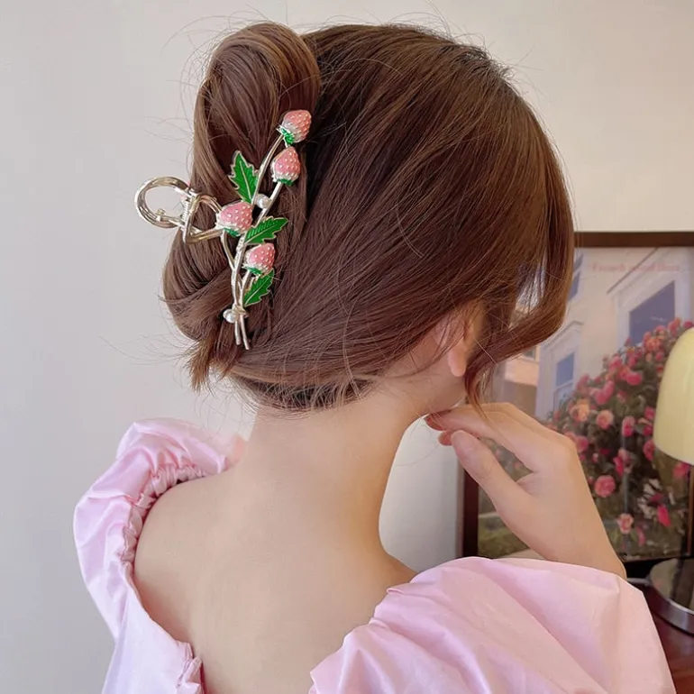 Strawberry Vine Hair Claw Clip