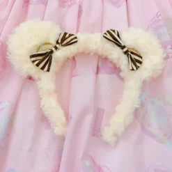 Strawbunny Ear Plush Headband