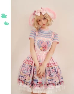 Strawbunny Ear Plush Headband