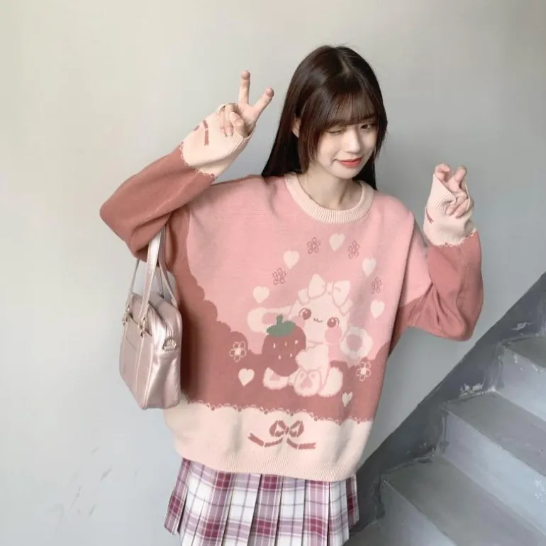 Strawbunny Knit Pullover