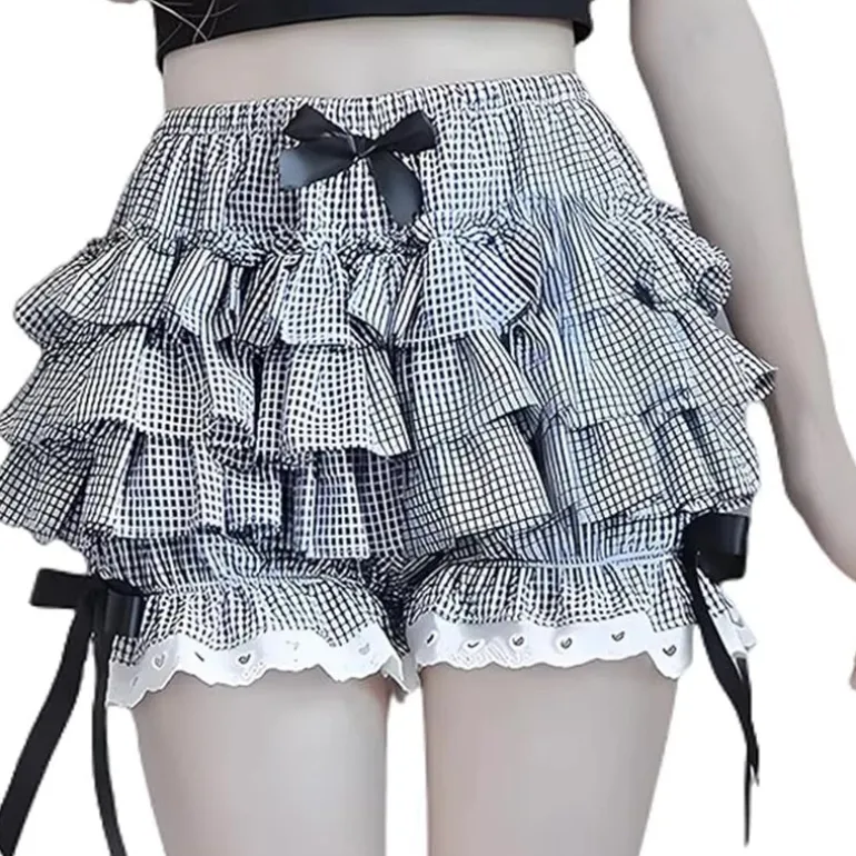 Striped Ruffled Bloomer Shorts
