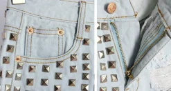 Studded Jean Shorts