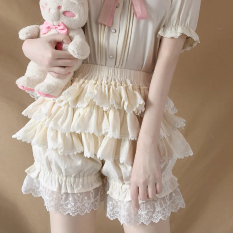 Sweet Beige Bloomer Shorts