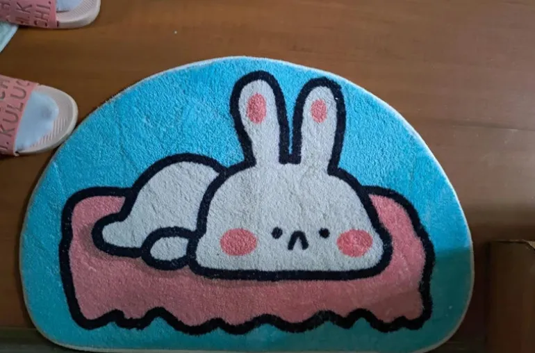 Sweet Bunny Friends Fluffy Floor Mat