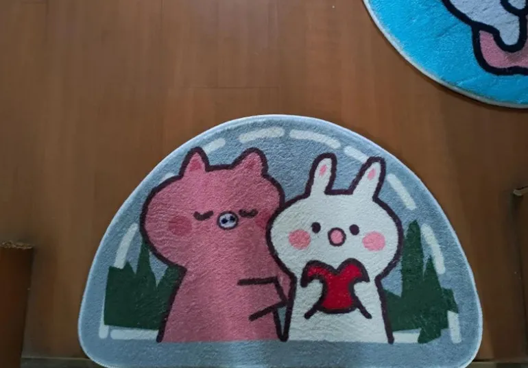 Sweet Bunny Friends Fluffy Floor Mat