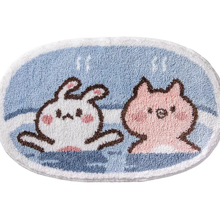Sweet Bunny Friends Fluffy Floor Mat