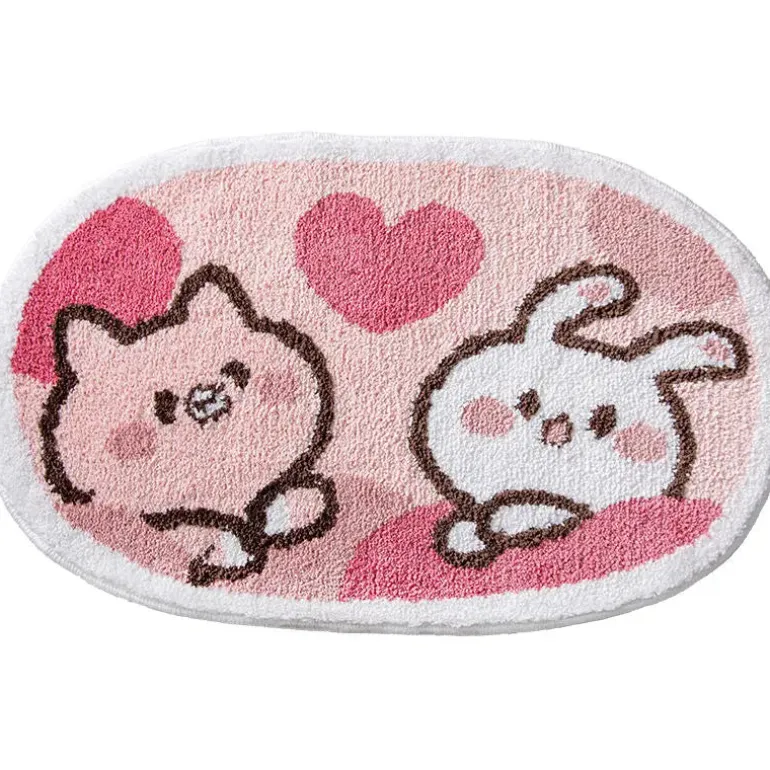 Sweet Bunny Friends Fluffy Floor Mat