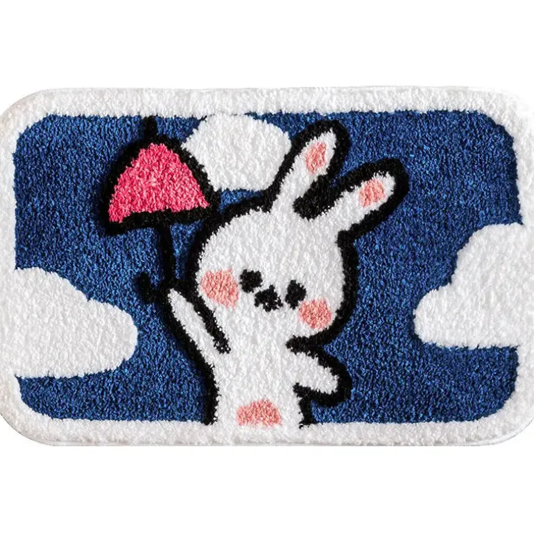 Sweet Bunny Friends Fluffy Floor Mat