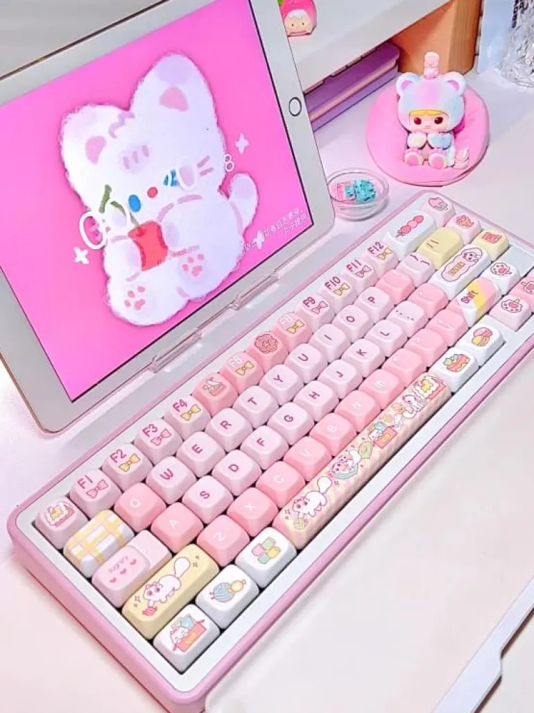 Sweet Kitten Keycaps Set