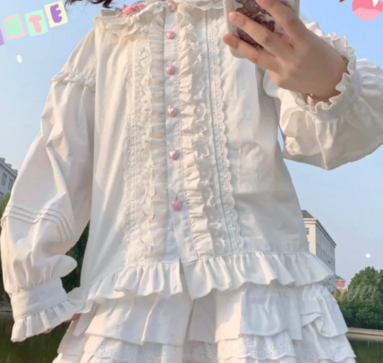 Sweet Ruffled Candy Blouse