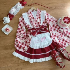 Sweet Strawberry Kimono