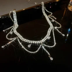 Teardrop Layered Pearl Choker