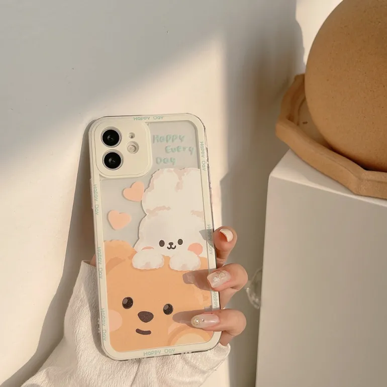 Teddy & Bunny Friends iPhone Case