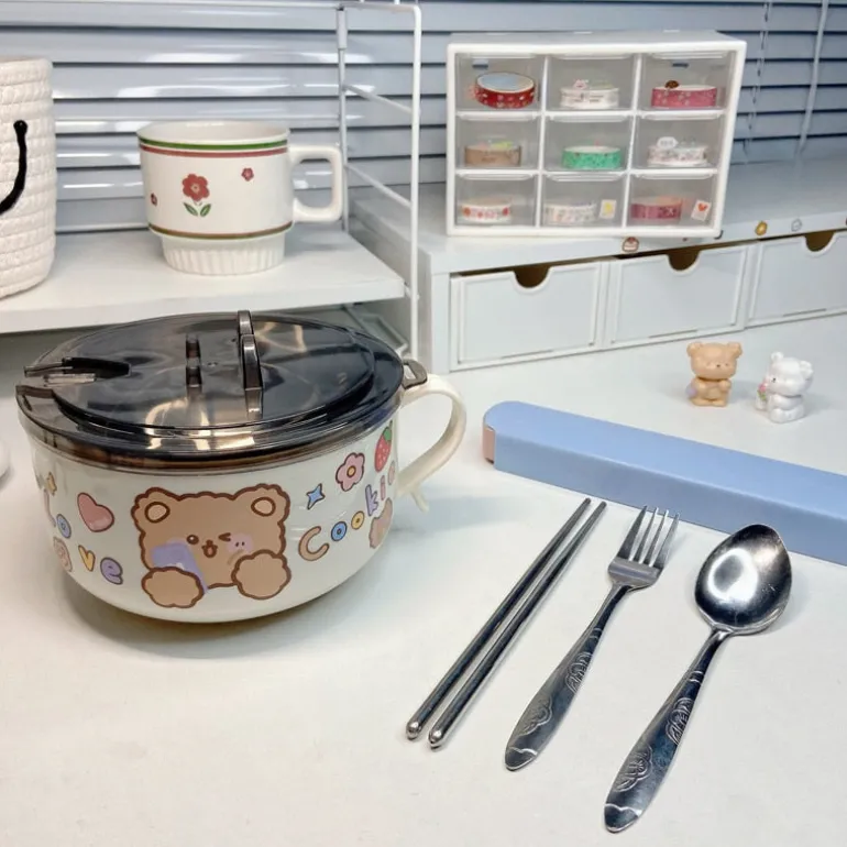 Teddy Bear Ramen Cookware Bowl
