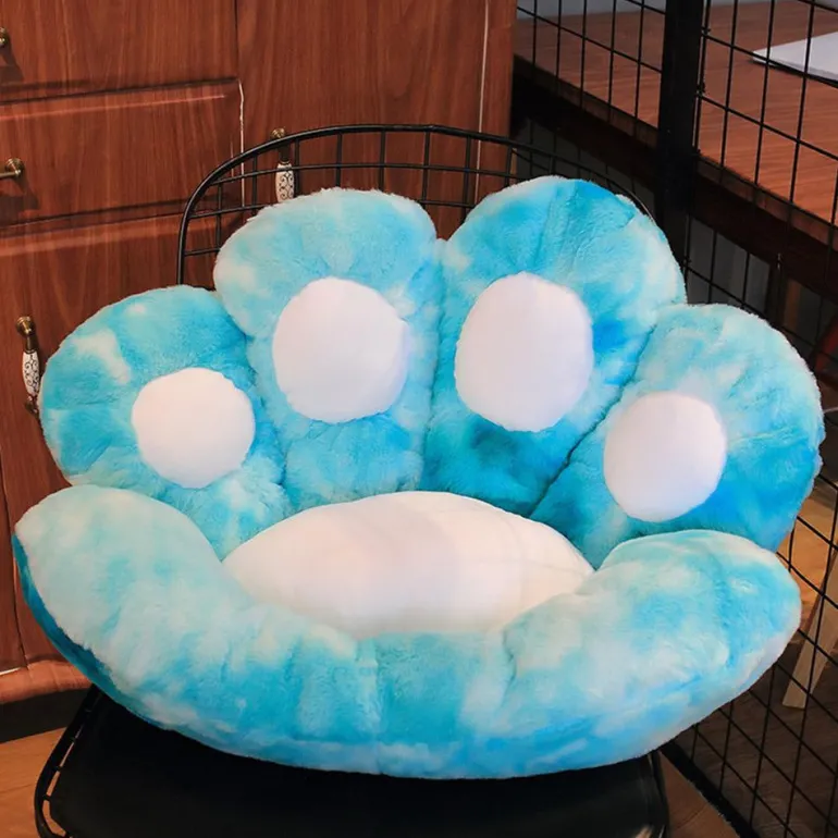 Tie-Dye Paw Gamer Chair Cushion