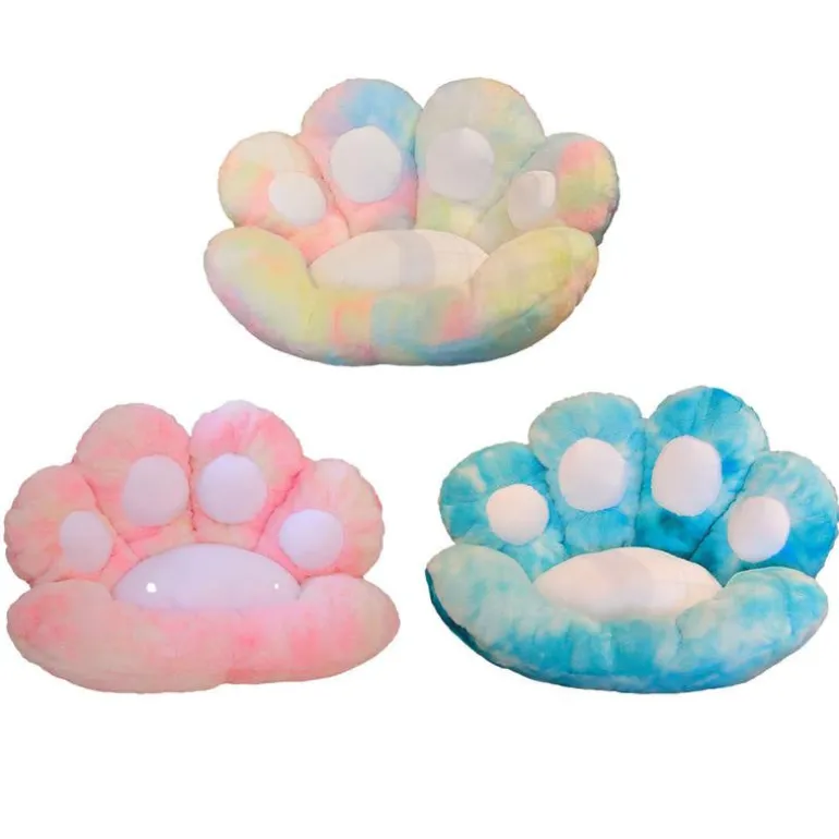 Tie-Dye Paw Gamer Chair Cushion