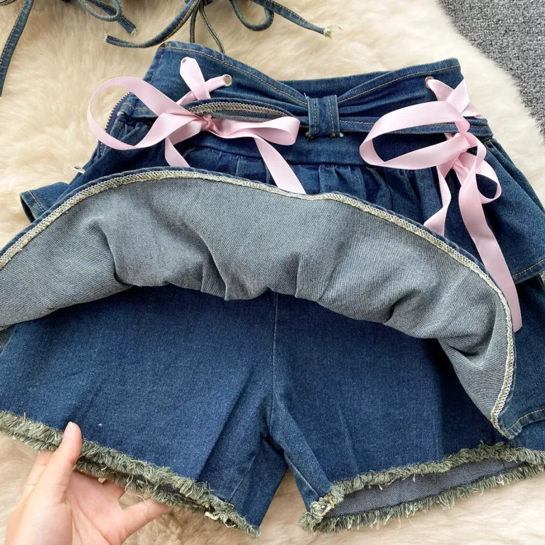 Tiny Denim Dancer Outfit Set