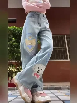 Tiny Pupper Oversized Denim Jeans