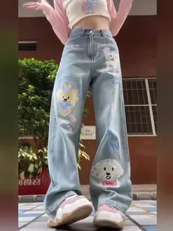 Tiny Pupper Oversized Denim Jeans