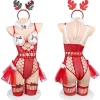 Tiny Reindeer Fishnet Lingerie