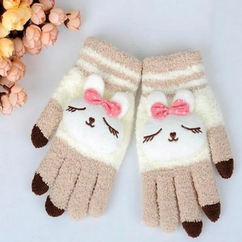 Touch Screen Kawaii Mittens