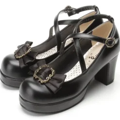 Traditional Bow Embellished Heels