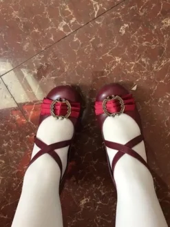Traditional Bow Embellished Heels