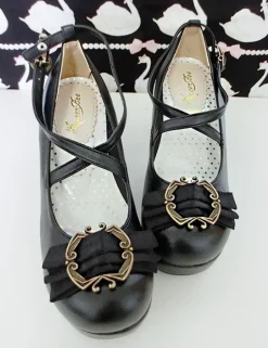 Traditional Bow Embellished Heels