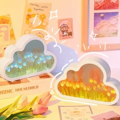 Tulip Cloud Mirror Night Light