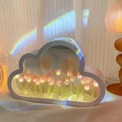 Tulip Cloud Mirror Night Light