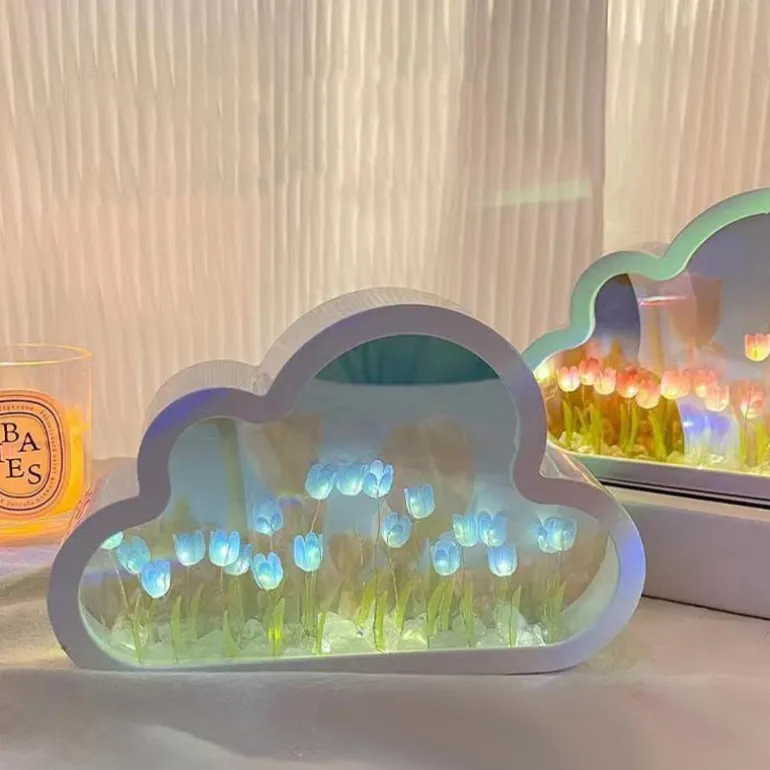 Tulip Cloud Mirror Night Light