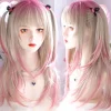Two Tone Pink Cosplay Wig