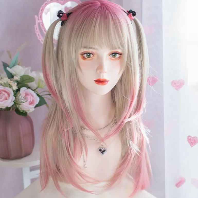 Two Tone Pink Cosplay Wig