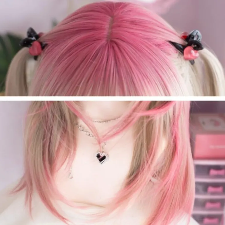Two Tone Pink Cosplay Wig