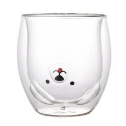 Upside Down Bear Glass Cup