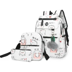 USB Charging Backpack Set