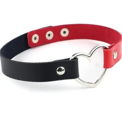 Vegan Leather Heart Collar