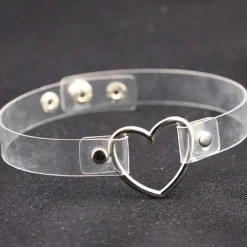 Vegan Leather Heart Collar