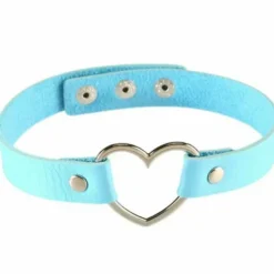 Vegan Leather Heart Collar