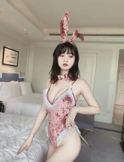 Velour Ruffled Bunny Cosplay