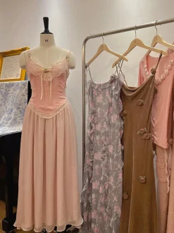 Velvet Fairycore Maxi Dress