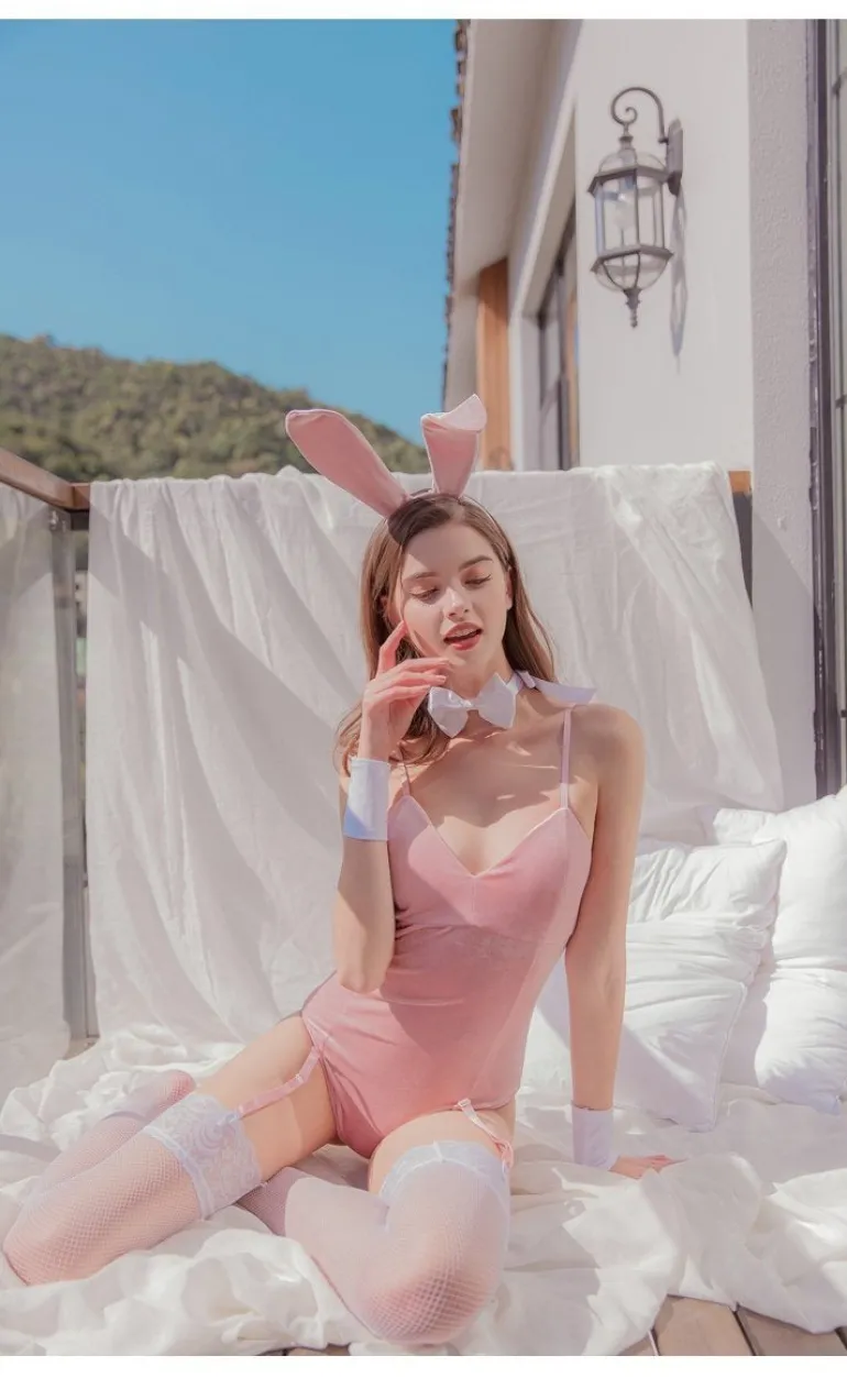 Velvet Pink Bunny Costume