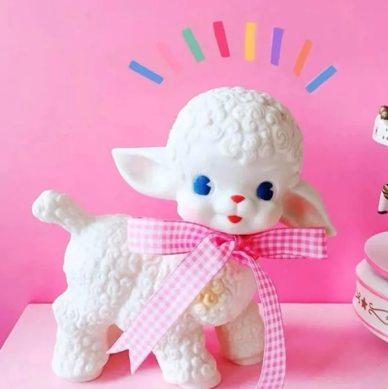 Vintage Lamb Rubber Toy
