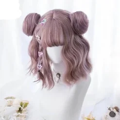 Wavy Bob With Buns Wig