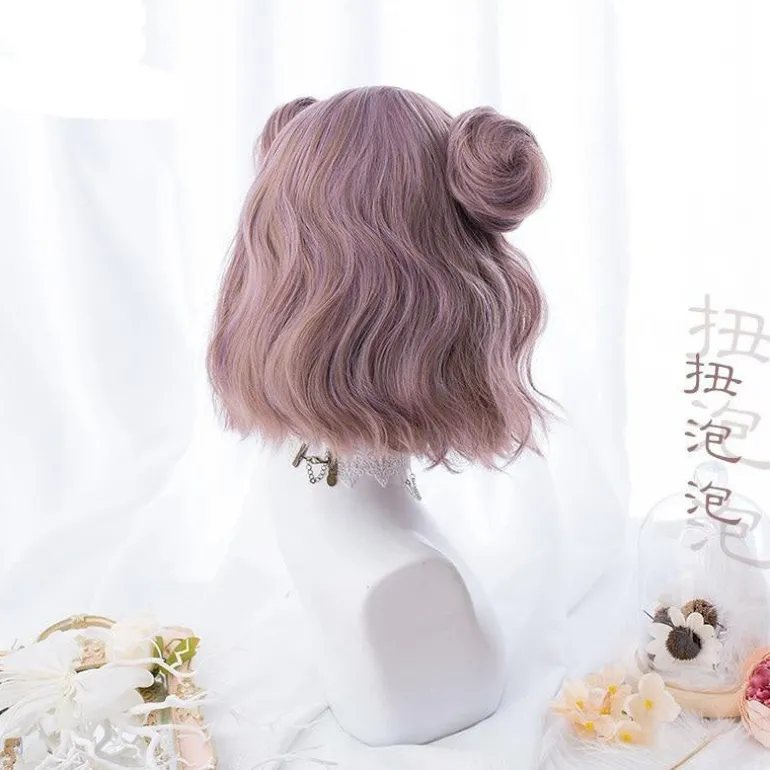 Wavy Bob With Buns Wig